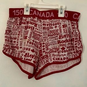 red Canada shorts
